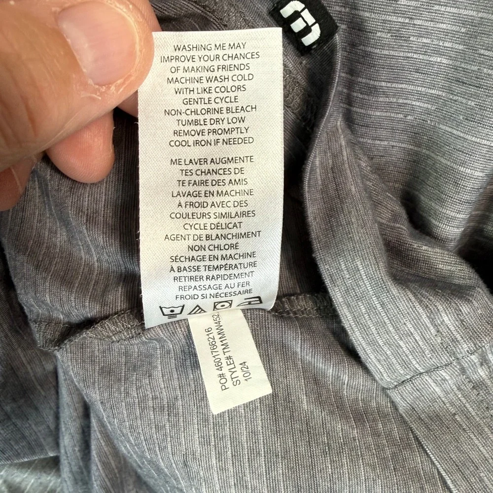 TravisMathew Quarter Zip Pullover Men XL Grey Heathered Stretch Golf Performance
